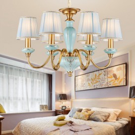 6 Light Luxurious Brass Chandelier