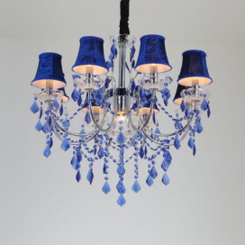 9 Light (8+1) 2 Tiers American Country Blue Chandelier