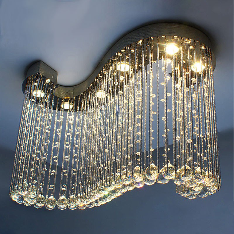 s shaped crystal chandelier