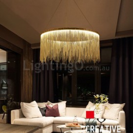 Nordic Style Modern Sparkle Luxury Tassel Chandelier