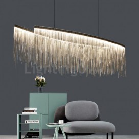 Nordic Style Modern Sparkle Luxury Tassel Chandelier