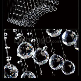 6 Light Modern K9 Crystal Sparkle Luxury Rain Drop Chandelier