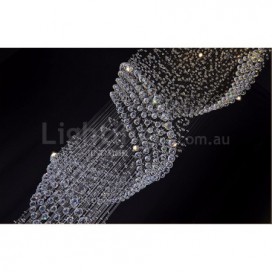 Spiral Modern K9 Crystal Sparkle Luxury Rain Drop Chandelier