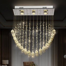 3 Light Sweetheart Modern K9 Crystal Sparkle Luxury Rain Drop Chandelier