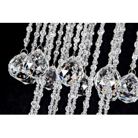 Round Modern K9 Crystal Sparkle Luxury Rain Drop Chandelier