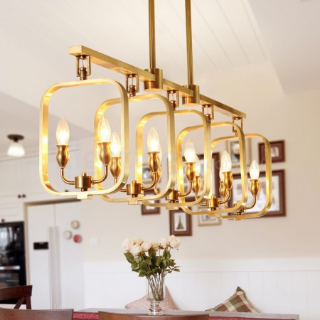 Brass and deals wood chandelier