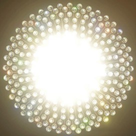 21 Light Round Half Ball Modern K9 Crystal Sparkle Luxury Rain Drop Chandelier