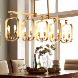 10 Light Retro Rustic Luxury Brass Chandelier