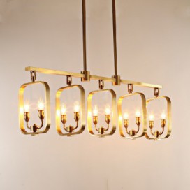 10 Light Retro Rustic Luxury Brass Chandelier