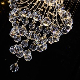 4 Light Modern K9 Crystal Sparkle Luxury Rain Drop Chandelier