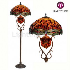 18 Inch Retro Stained Glass Floor Lamp