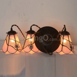 3 Light Stained Glass Pendant Light