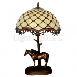 12 Inch Retro Palace Stained Glass Table Lamp