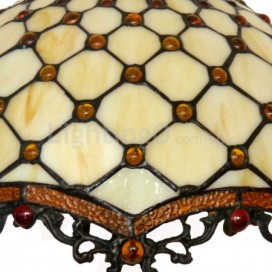 12 Inch Retro Palace Stained Glass Table Lamp