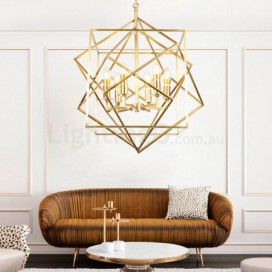 6 Light Retro Rustic Luxury Brass Chandelier