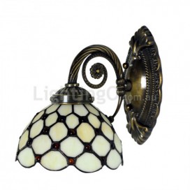 7 Inch Retro 1 Light Palace Stained Glass Wall light