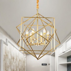 6 Light Retro Rustic Luxury Brass Chandelier