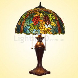 17 Inch Rural Stained Glass Table Lamp