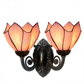 2 Light Stained Glass Wall light