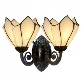 2 Light Stained Glass Wall light