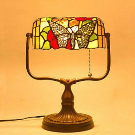 10 Inch Butterfly Stained Glass Table Lamp