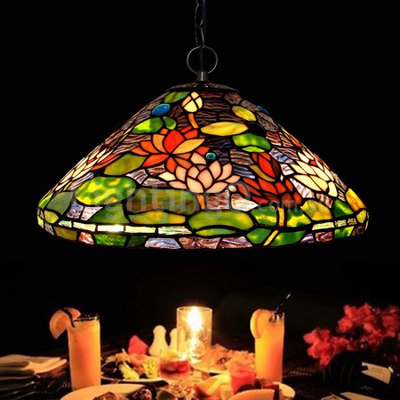 16 Inch Stained Glass Pendant Light