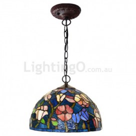 12 Inch Stained Glass Pendant Light