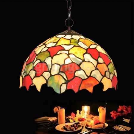 12 Inch Stained Glass Pendant Light