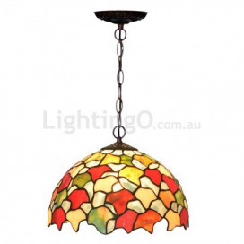 12 Inch Stained Glass Pendant Light