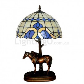 12 Inch Mediterranean Style Stained Glass Table Lamp