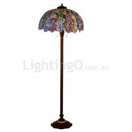 22 Inch Wisteria Stained Glass Floor Lamp