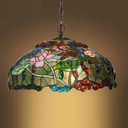 20 Inch Stained Glass Pendant Light