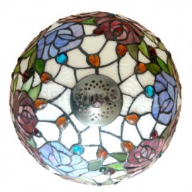 12 Inch Rose Stained Glass Table Lamp