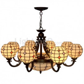 8+1 Light Chandelier Stained Glass Chandelier