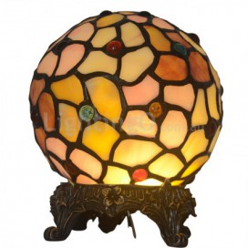 Yellow Stained Glass Table Lamp