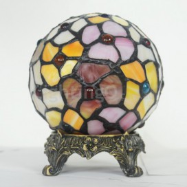 Yellow Stained Glass Table Lamp