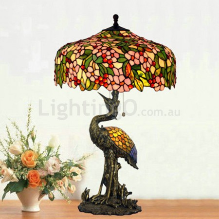 20 Inch Rural Stained Glass Table Lamp