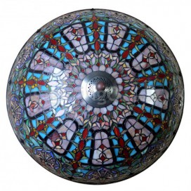 27 Inch Baroque Stained Glass Pendant Light