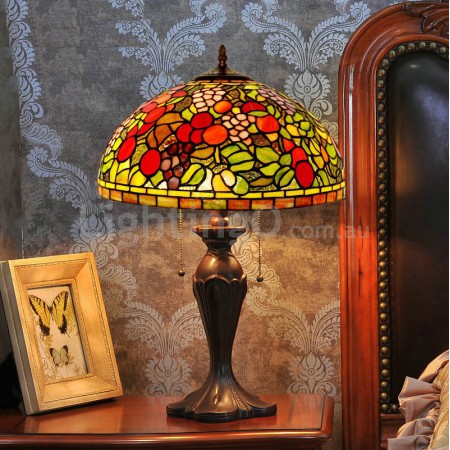 16 Inch Rural Stained Glass Table Lamp