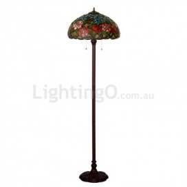 18 Inch Retro Stained Glass Floor Lamp