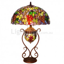 18 Inch Retro Stained Glass Table Lamp