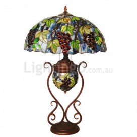 18 Inch Retro Stained Glass Table Lamp