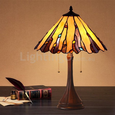 15 Inch Retro Stained Glass Table Lamp