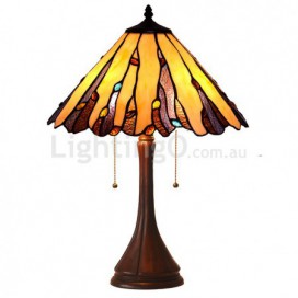 15 Inch Retro Stained Glass Table Lamp