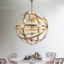 8 Light Retro Rustic Luxury Brass Chandelier