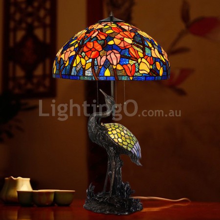 Retro Stained Glass Table Lamp