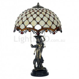 16 Inch Retro Stained Glass Table Lamp