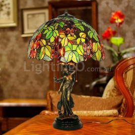 16 Inch Rural Stained Glass Table Lamp