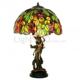 16 Inch Rural Stained Glass Table Lamp