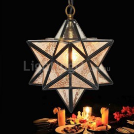 10 Inch 1 Light Stained Glass Pendant Light